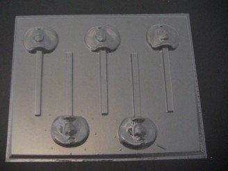 412sp Jazzy Princess Face Chocolate Candy Lollipop Mold